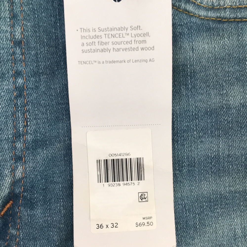 Levi’s 514 jeans zipper blue, stretch, below waist, reg fit thru thigh W… - Picture 9 of 9